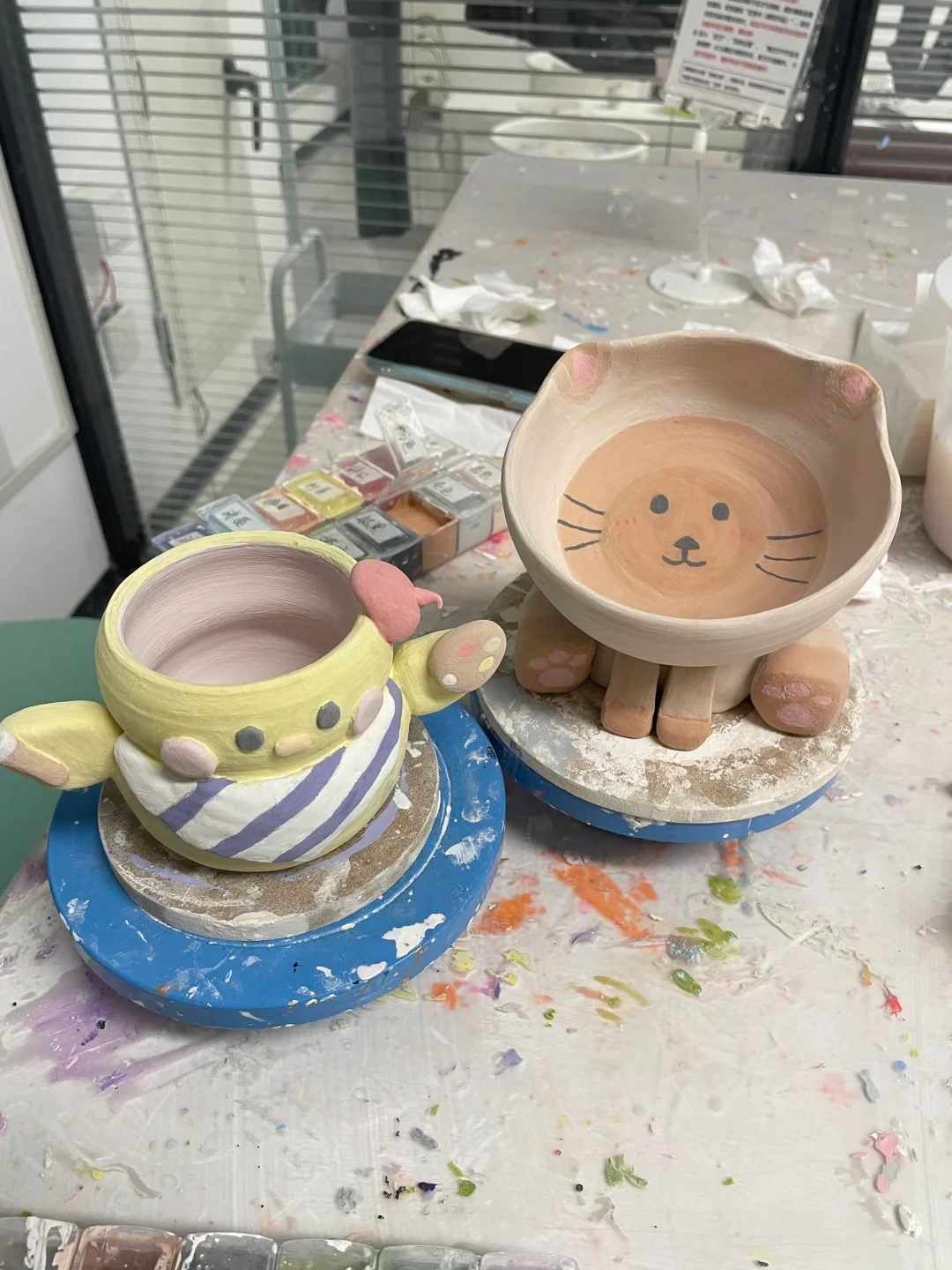 第一次做陶艺，期待成品