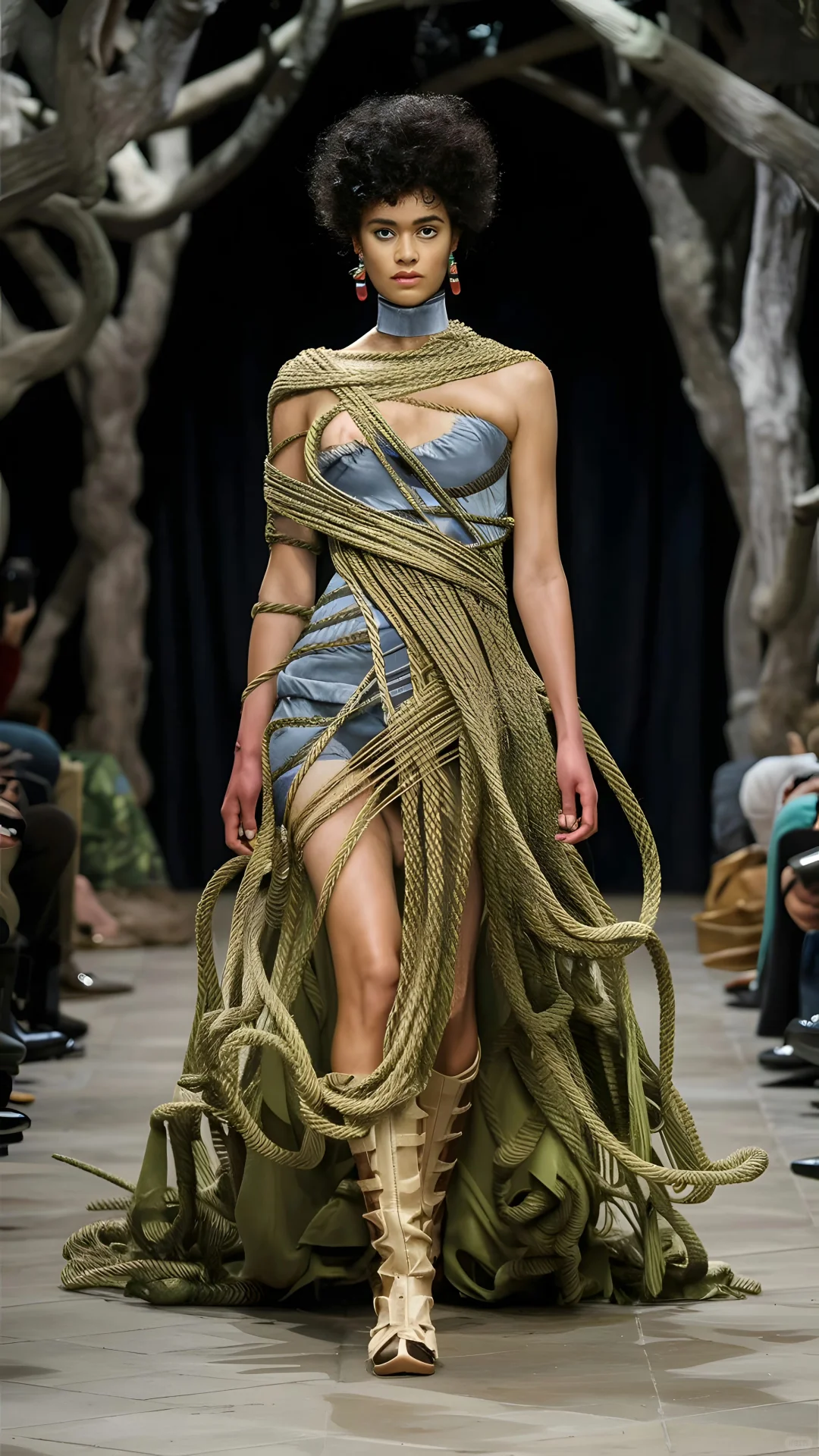 AI时尚秀场：缠绕艺术