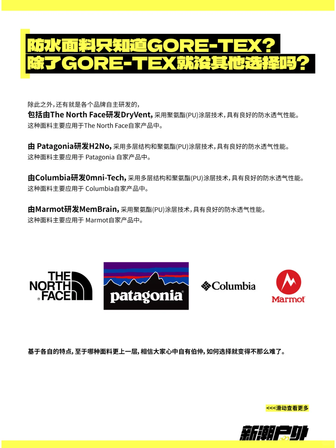 防水面料只知道GORE-TEX ❓就没其他选择吗