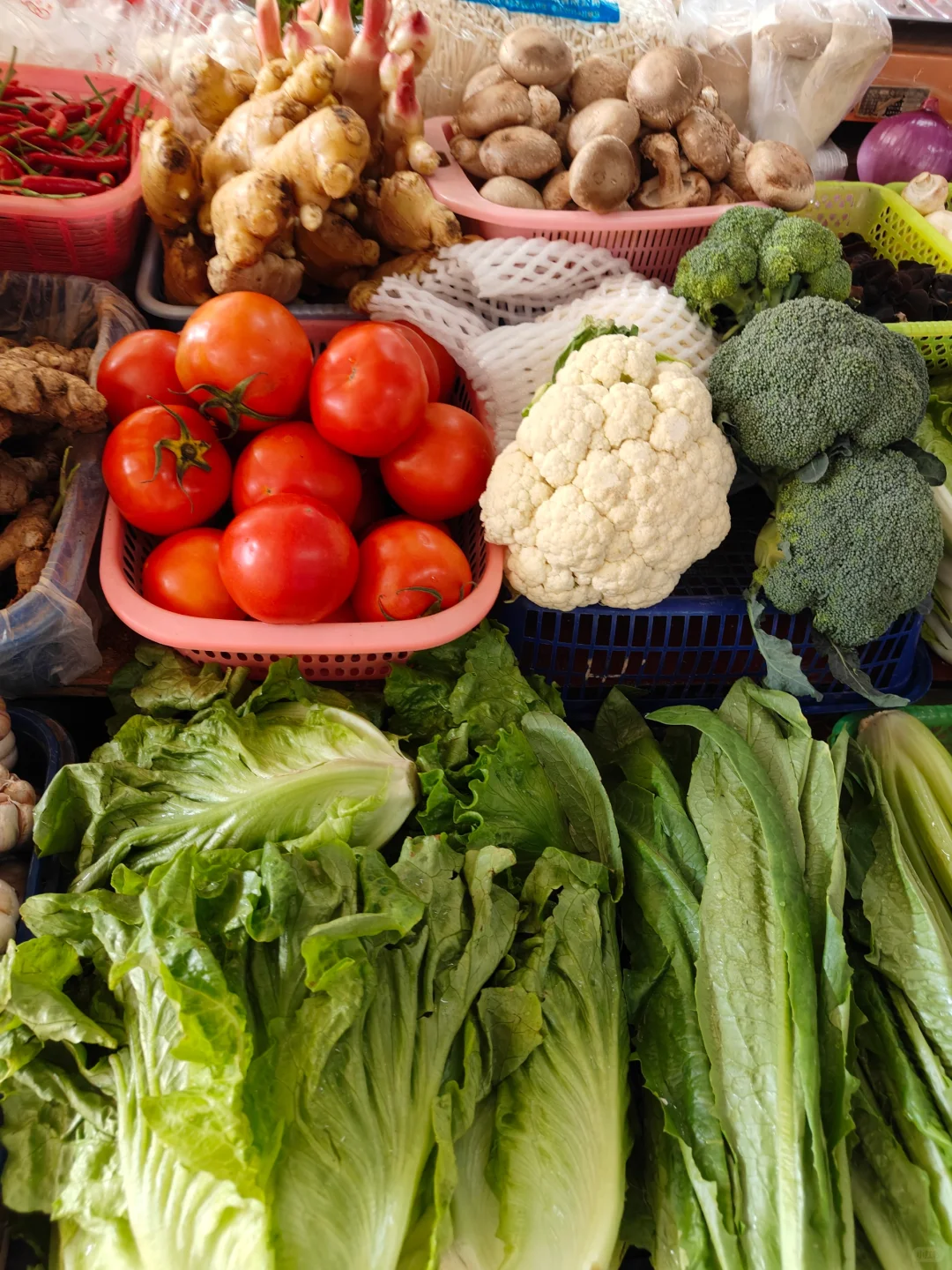 百色龙景菜市场越看越治愈的菜，忍不住拍拍