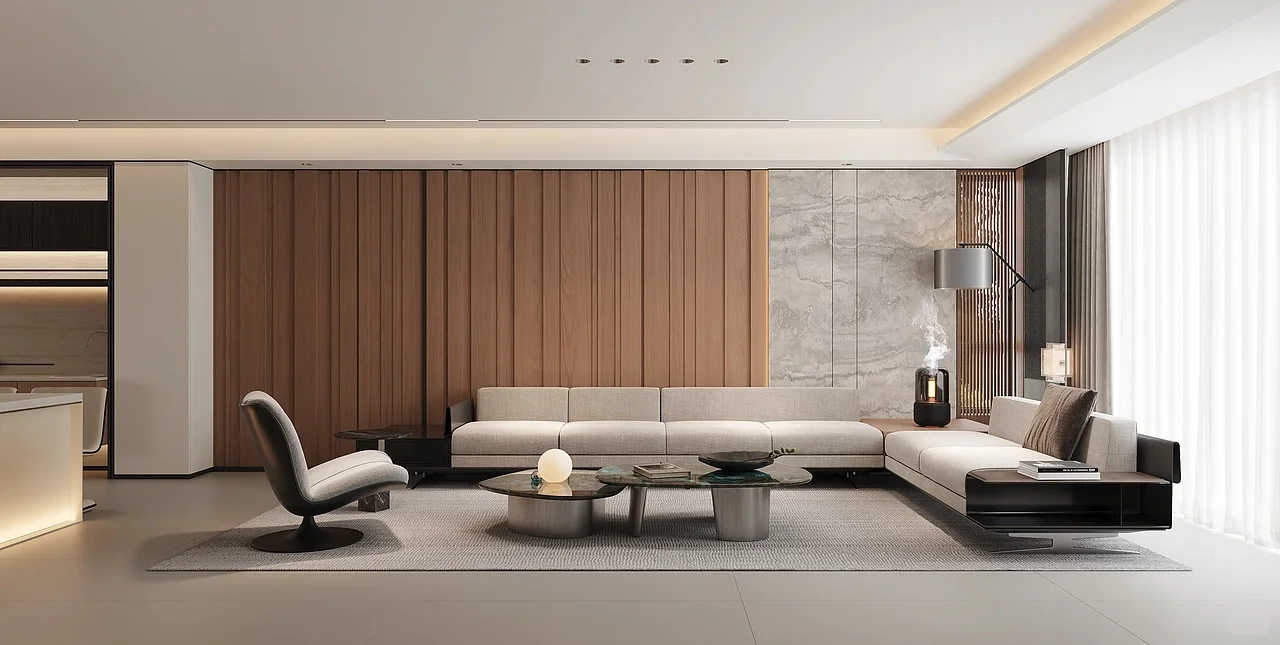 现代简约风格的一体化家居空间