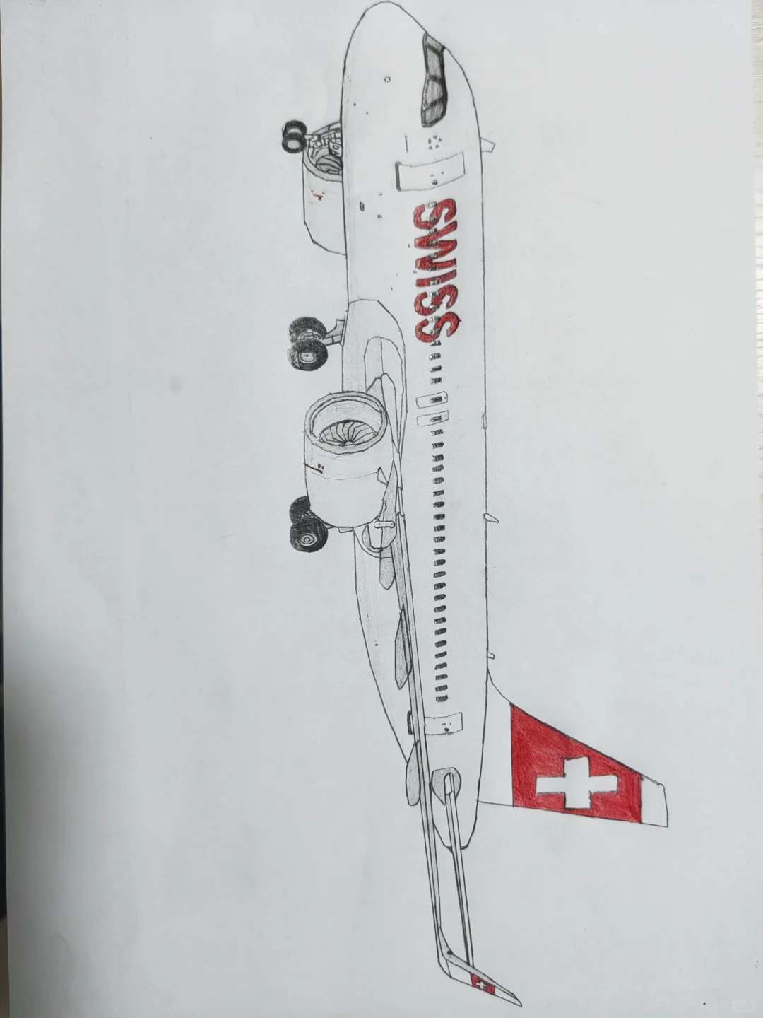 纯手绘瑞士航空A320NEO