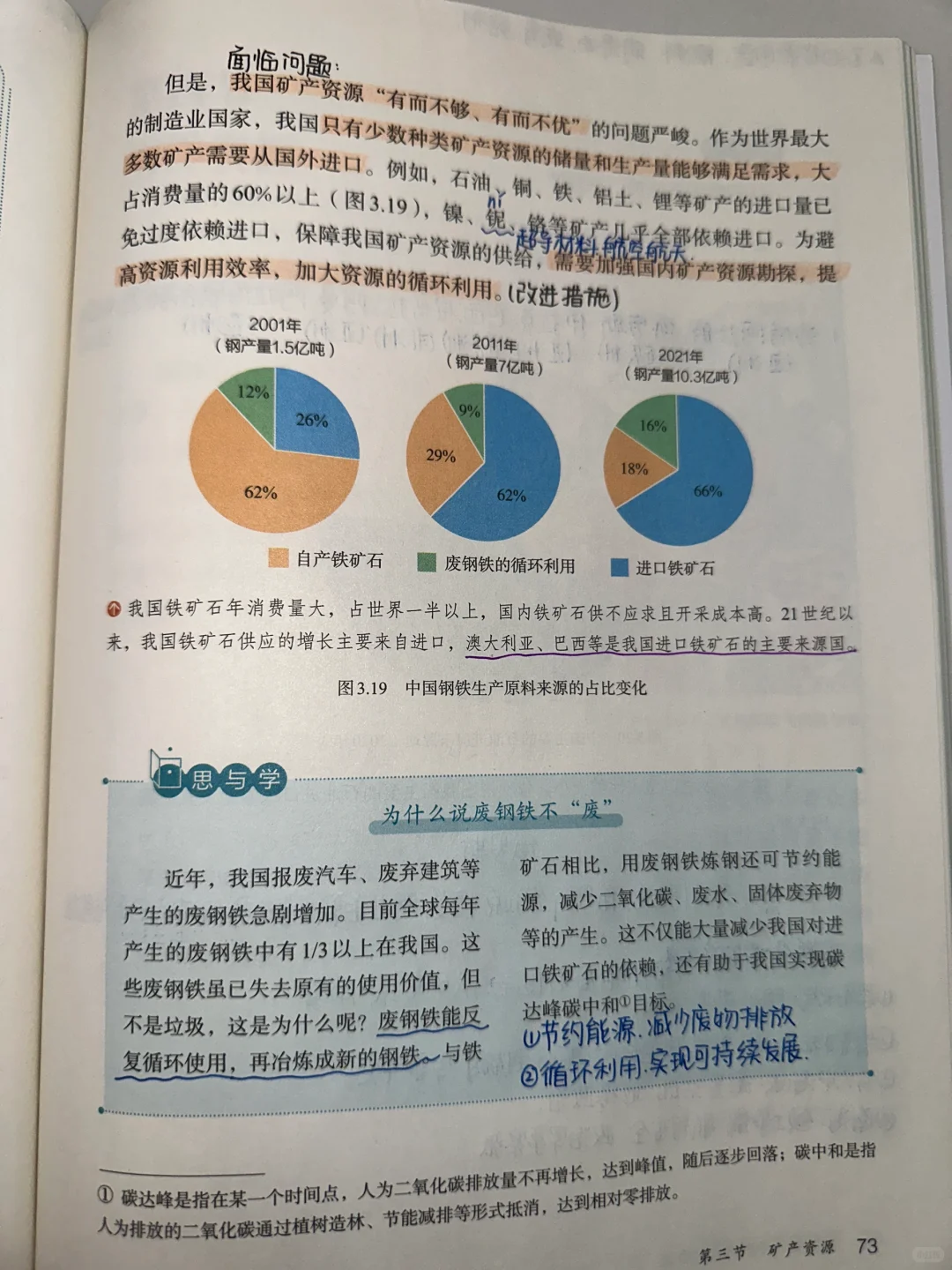 新版八上地理3.3矿产资源 笔记