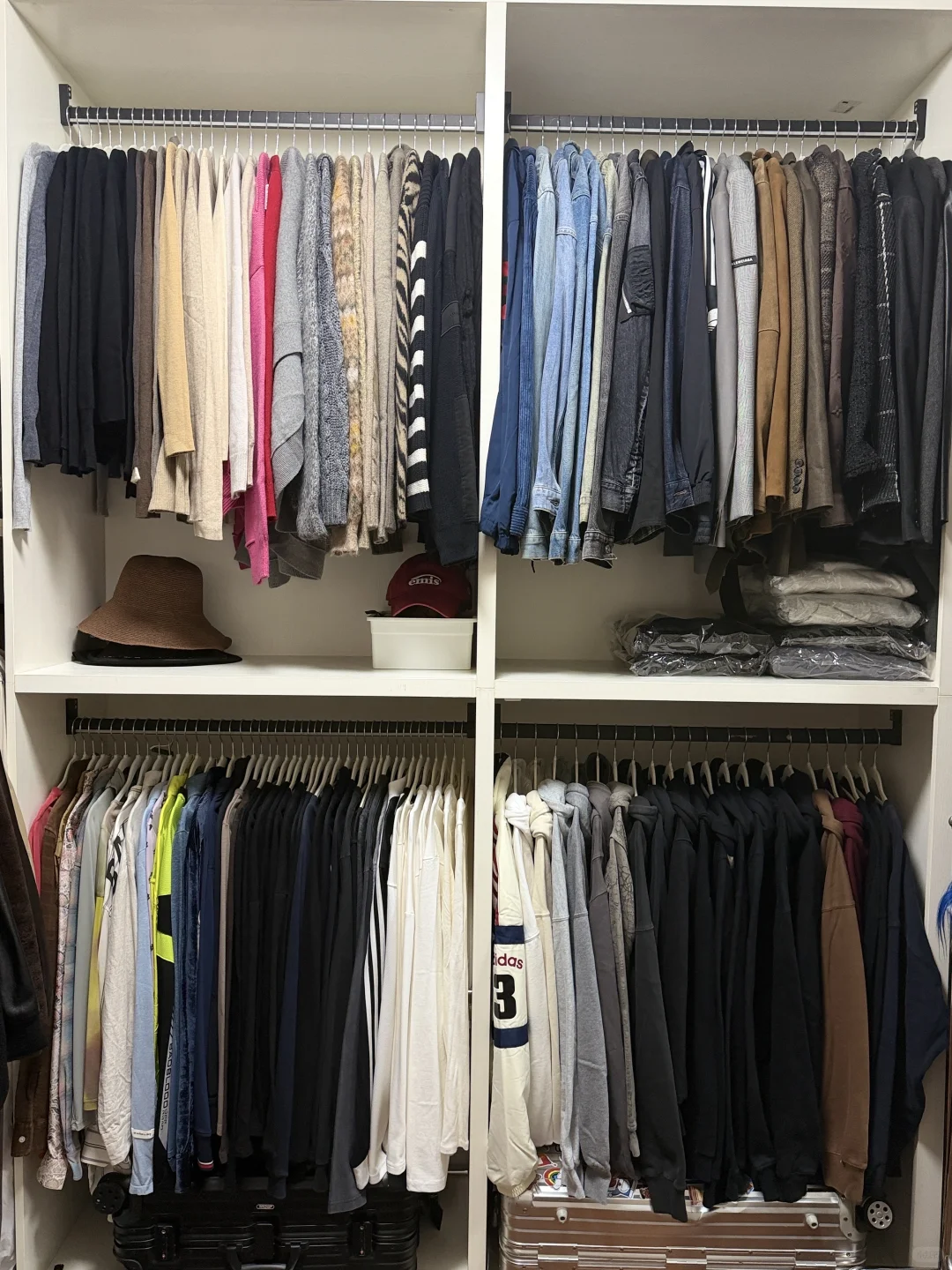 衣帽间秋冬换季断舍离｜开放式衣橱也很整齐