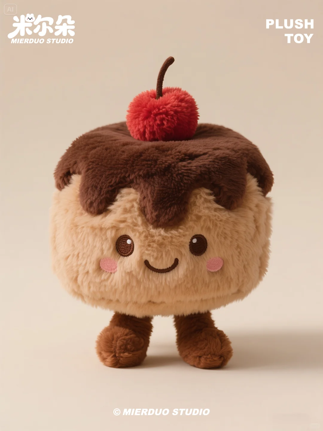 毛绒绒的蛋糕玩偶，香甜可爱~