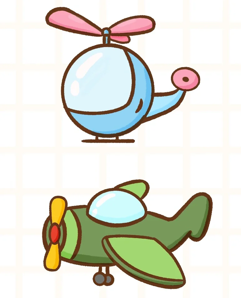 ✏️画画控笔练习打卡第72天|各种飞机简笔画