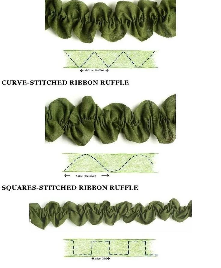 扒拉几个手工缝制褶皱的图纸