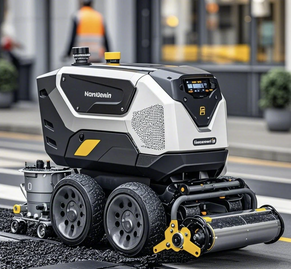 全自动道路养护设备:哪里不平填哪里！