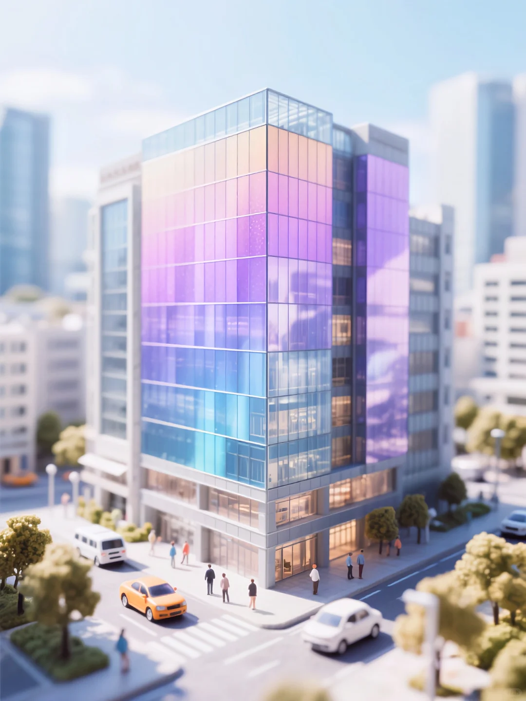 建筑美学革新—量子点变色玻璃幕墙