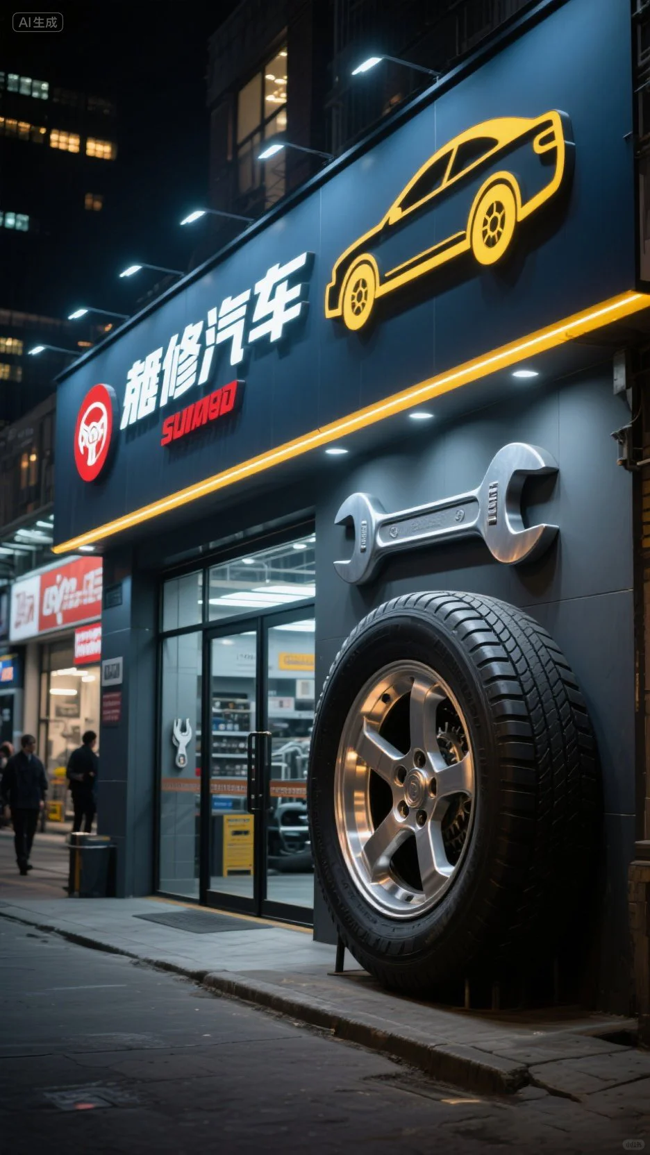 ?超吸睛汽修店门头,顾客看了都想进!