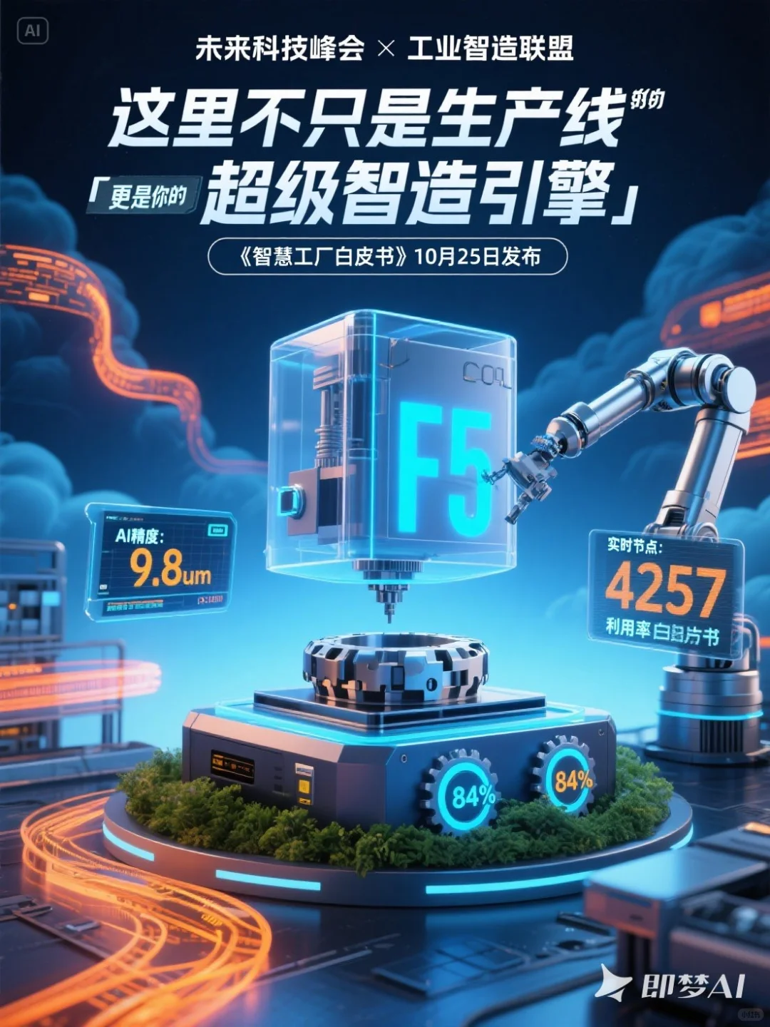 工业自动化4.0主题海报