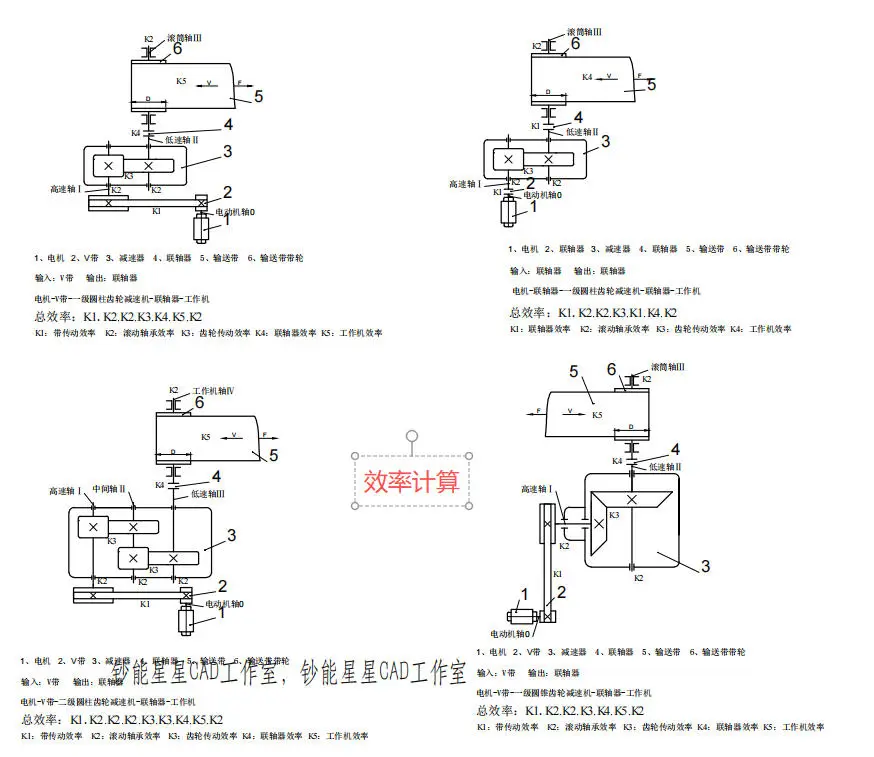 带式运输机传动效率怎么算?机械设计关键知