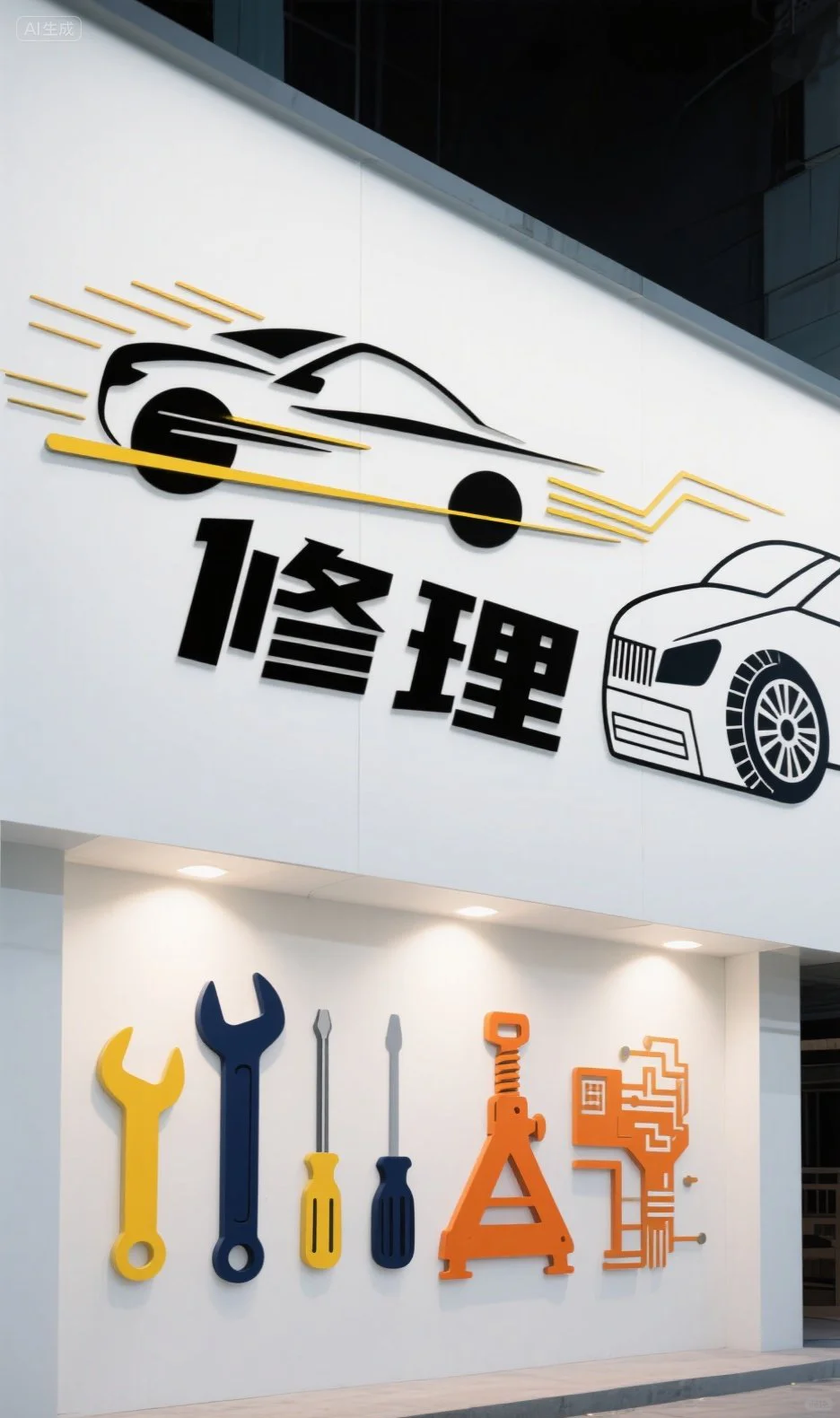 ?超吸睛汽修店门头,顾客看了都想进!