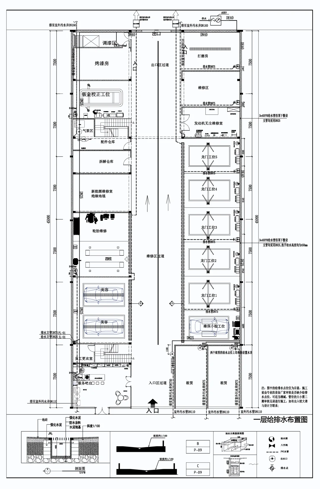 汽车维修厂房设计，纯设计（原创）