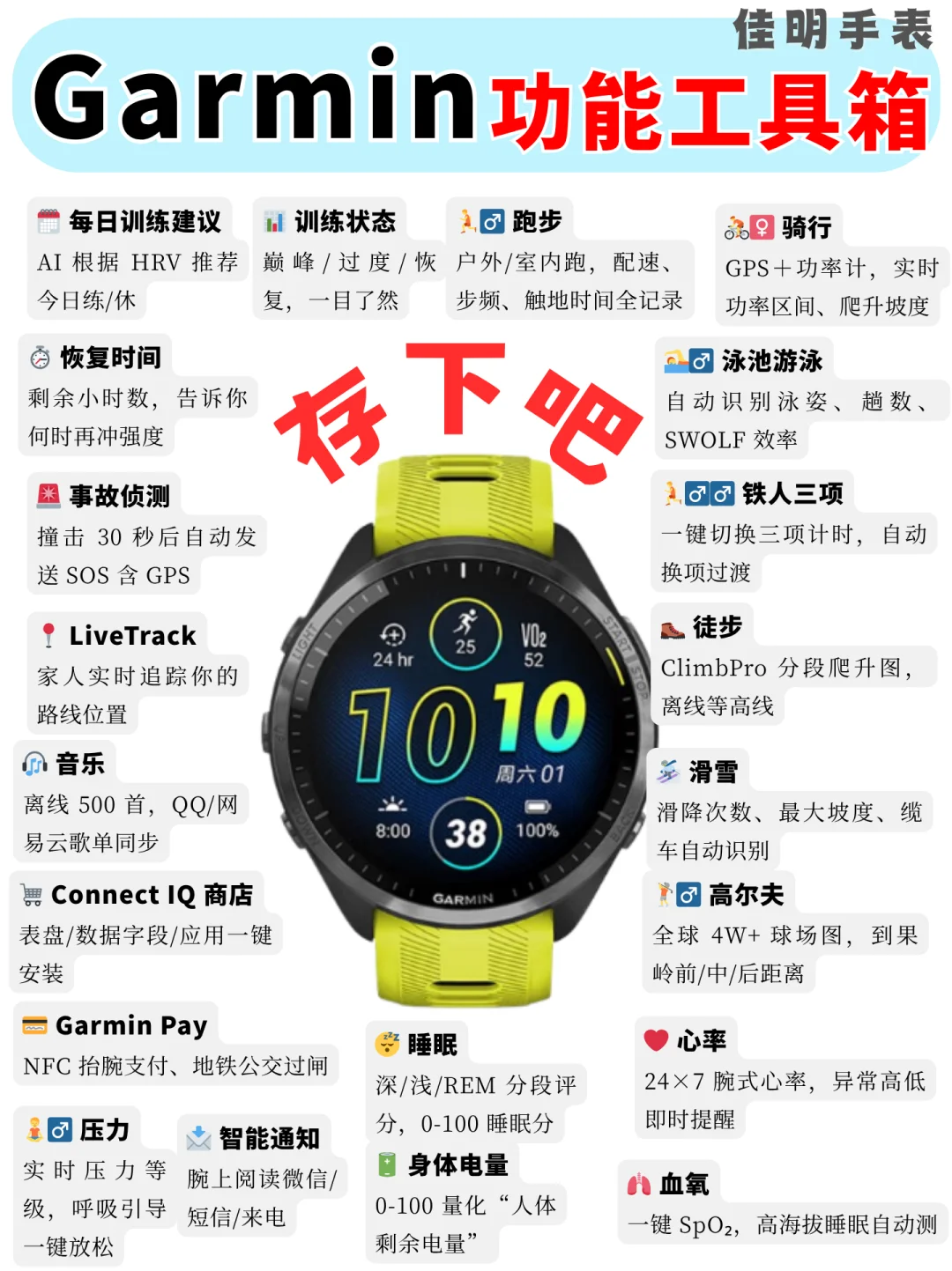 ⌚️ 佳明手表实用设置指南｜新机优化技巧