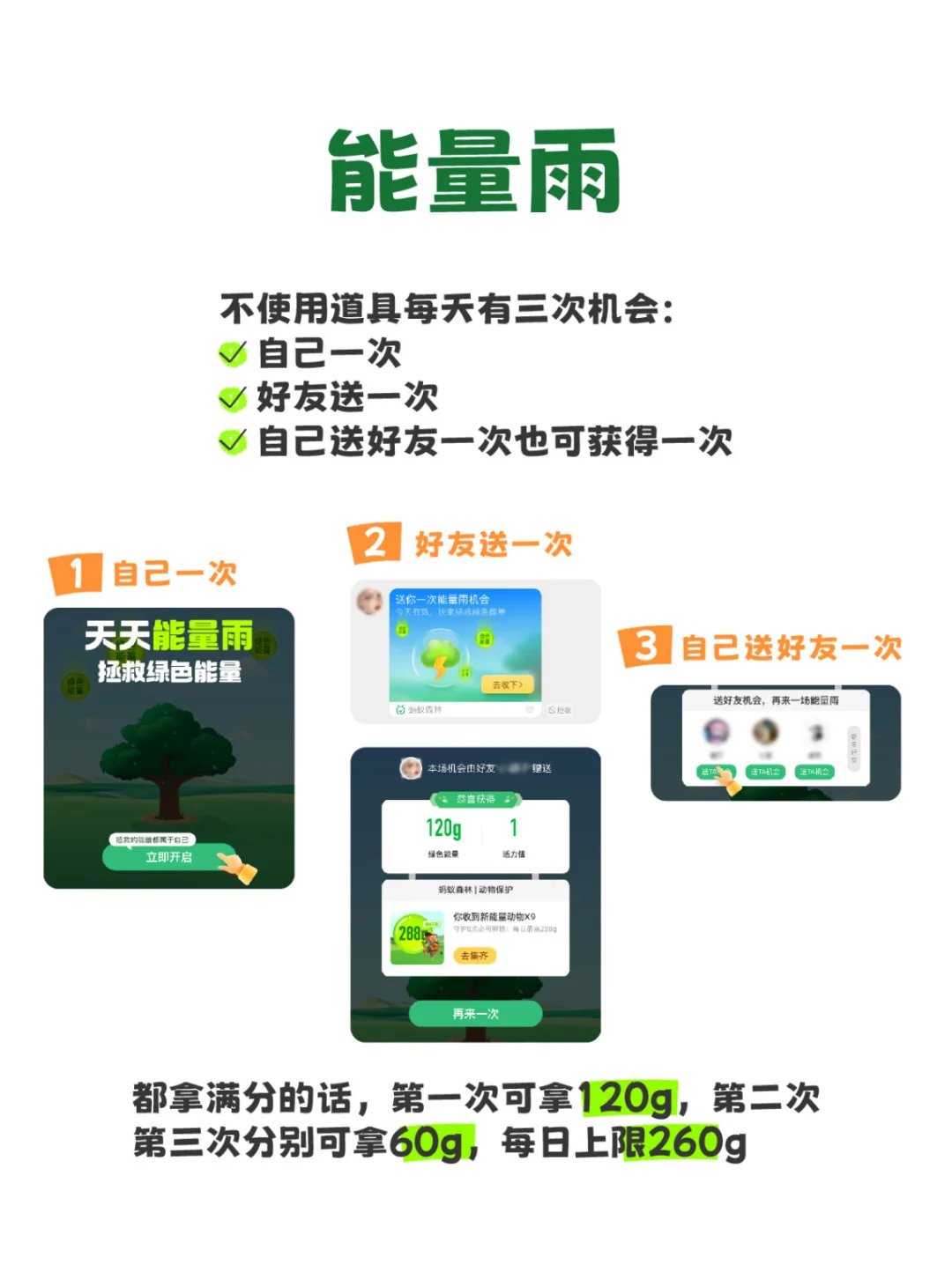 一人说一个攒能量技巧