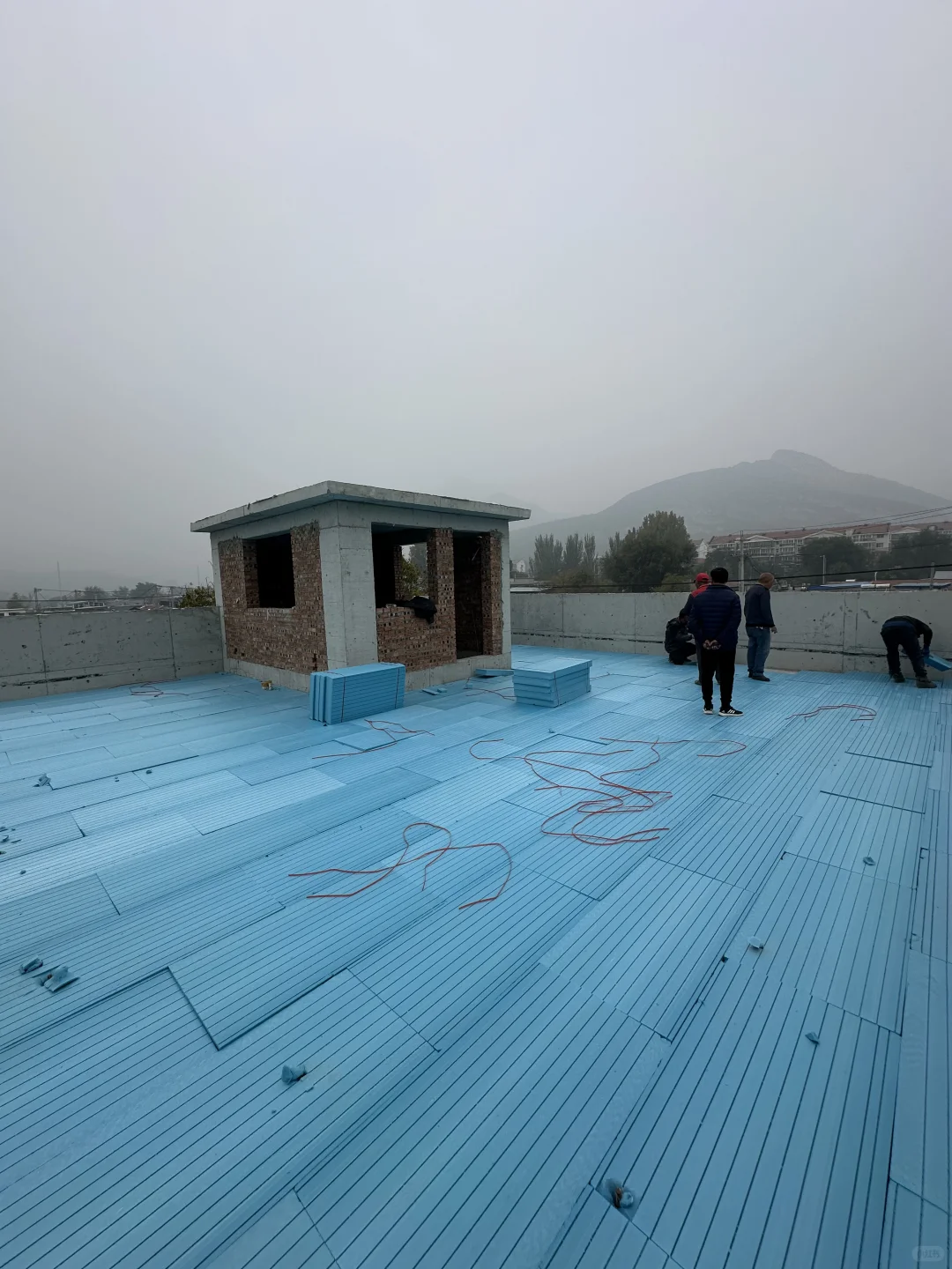 自建房流水账 保温挤塑板入场