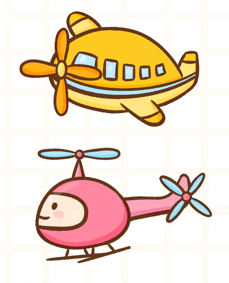 ✏️画画控笔练习打卡第72天|各种飞机简笔画