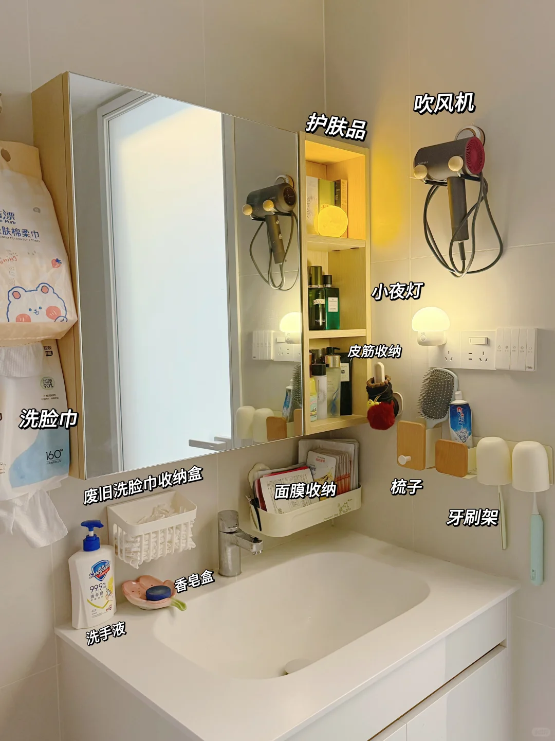 0.8M洗漱台｜长期主义的超紧凑收纳分享?