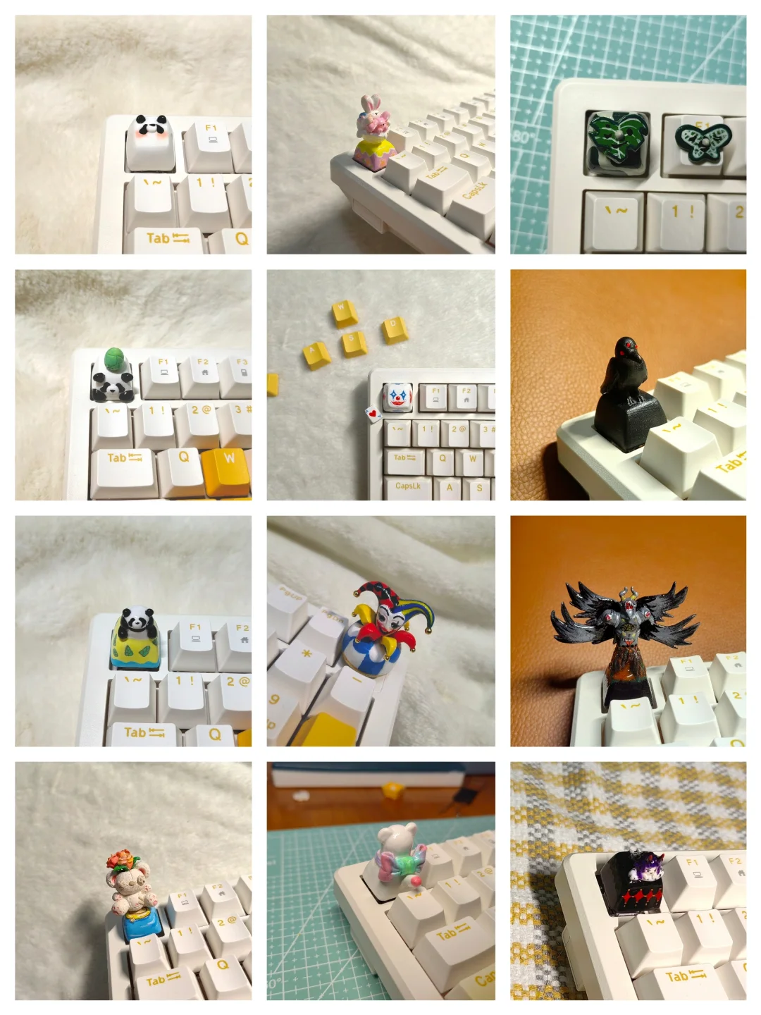 两包石塑粘土可以捏几个键帽？