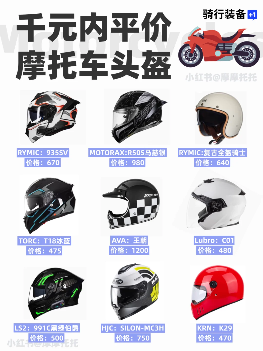 千元内平价摩托车头盔，摩托车新手必看！