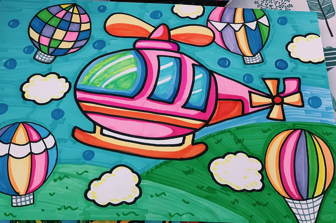 儿童画合集1⃣️2⃣️飞机✈️