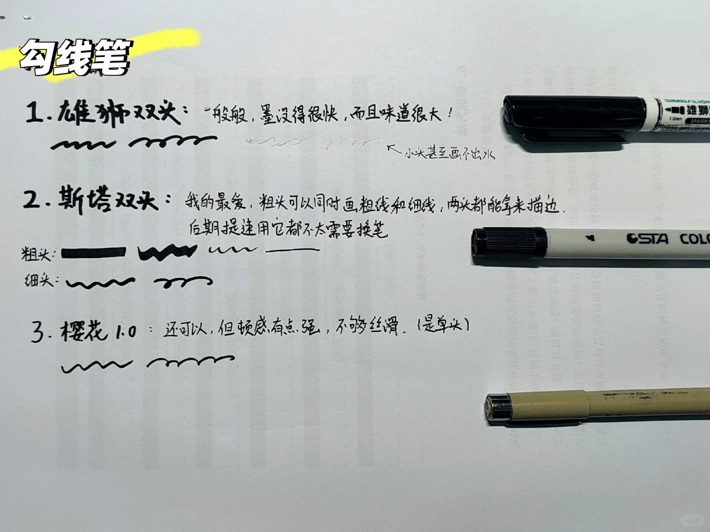 分享一些工业设计考研用笔