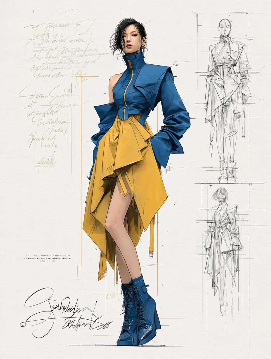 蓝黄撞色|未来拼色新主张