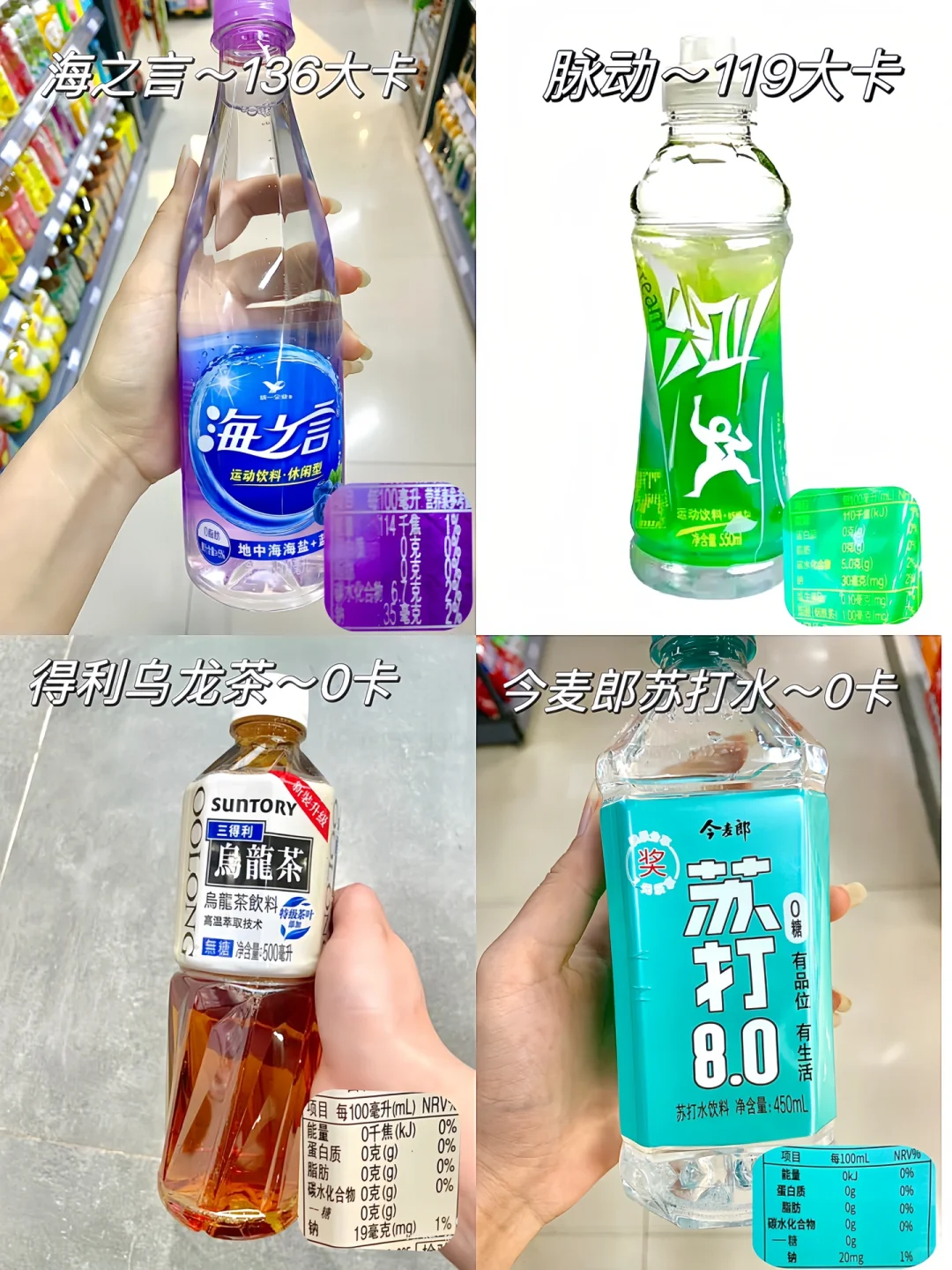 热量测评第1⃣️9⃣️6⃣️#饮料怎么选,你知道吗?