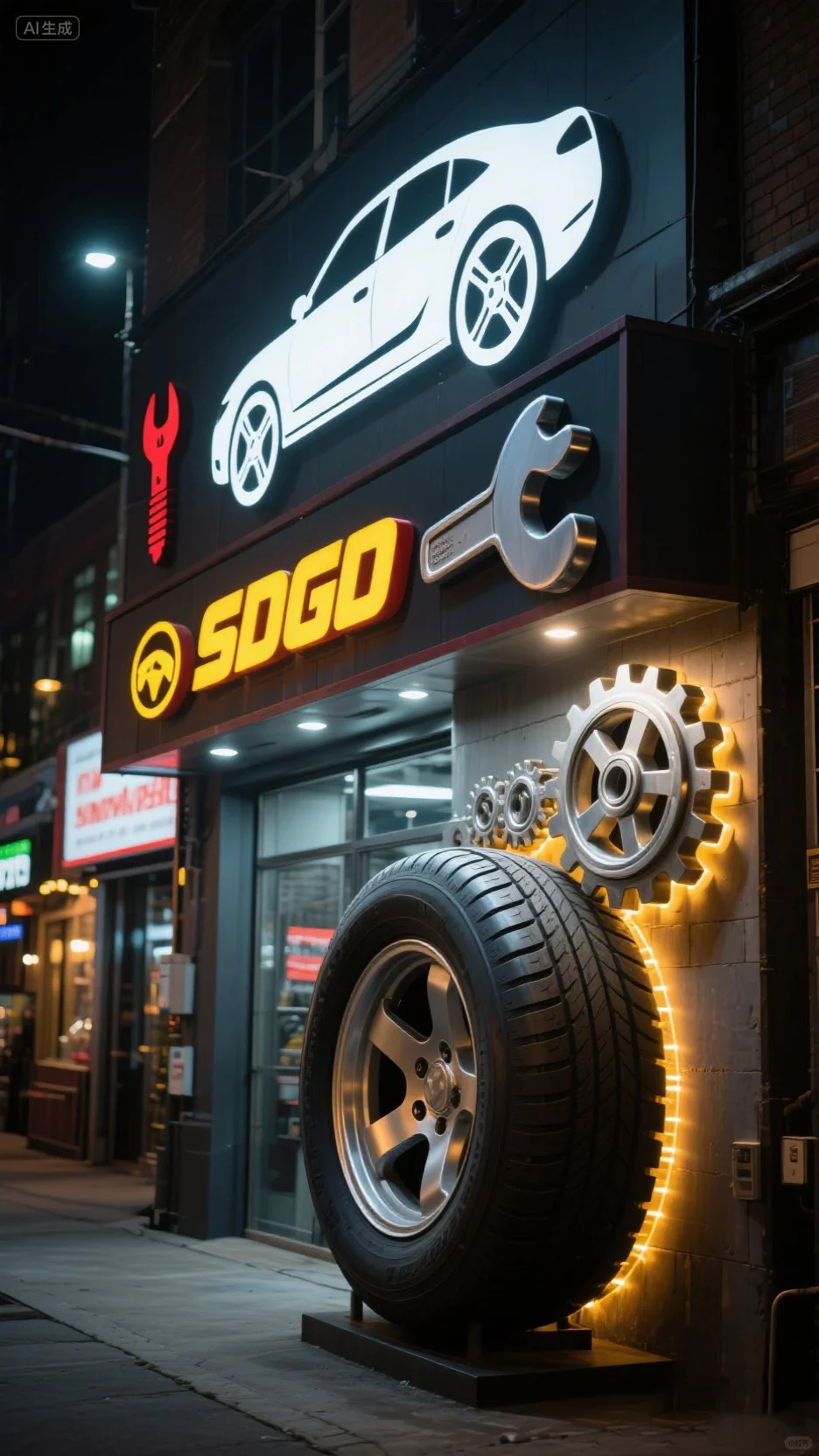 ?超吸睛汽修店门头,顾客看了都想进!