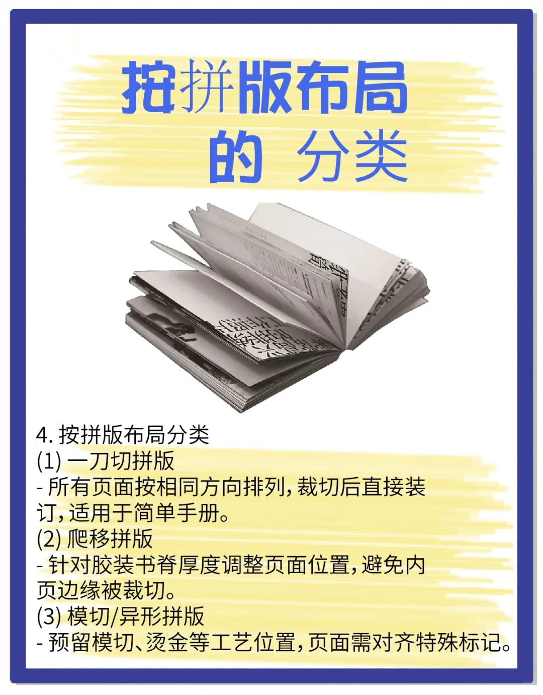 书刊印刷拼版方式