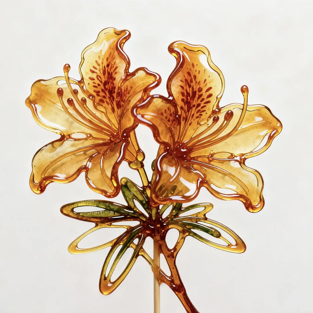 糖画师傅手一抖，开出花了！