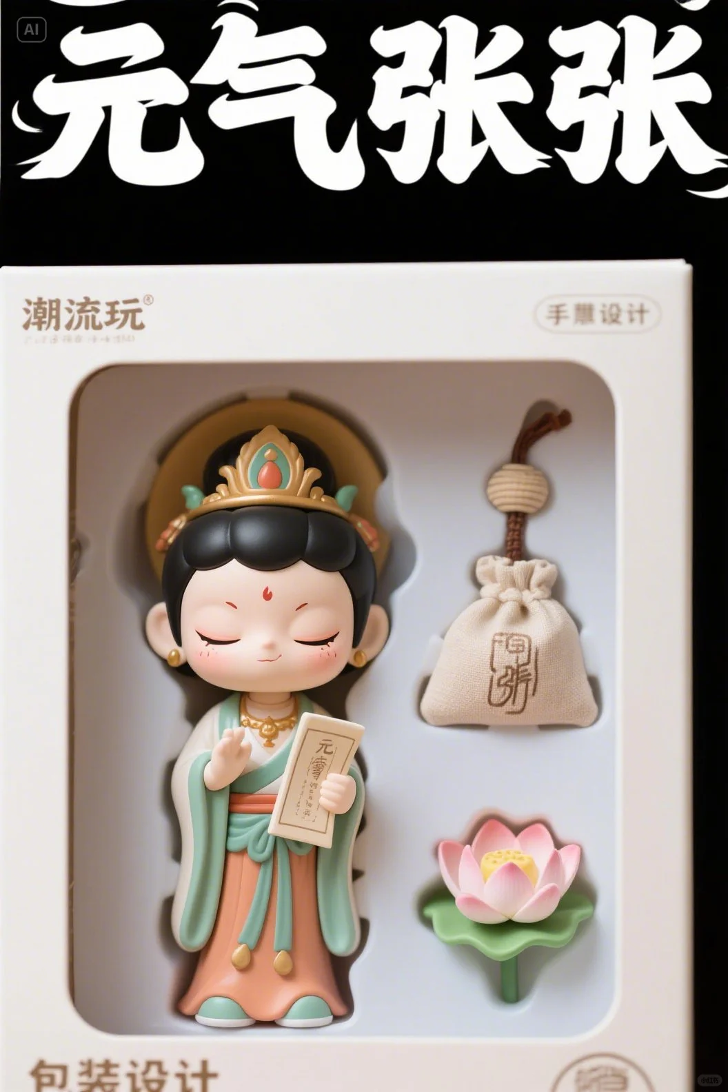 可可爱爱的文殊菩萨手办