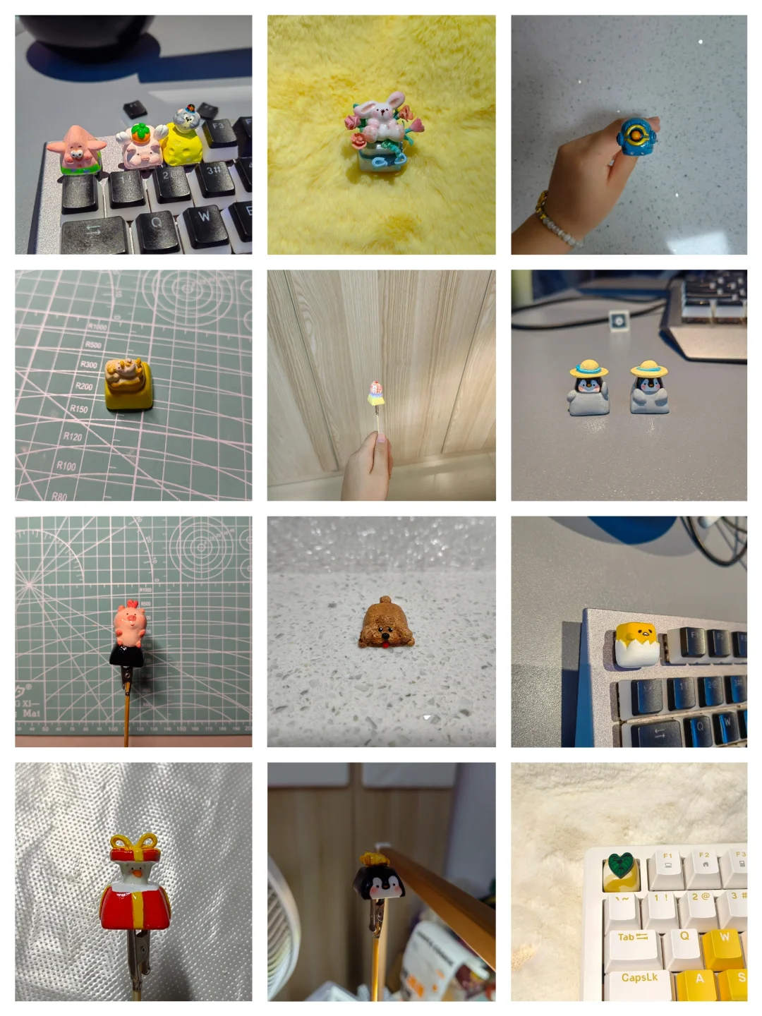 两包石塑粘土可以捏几个键帽？