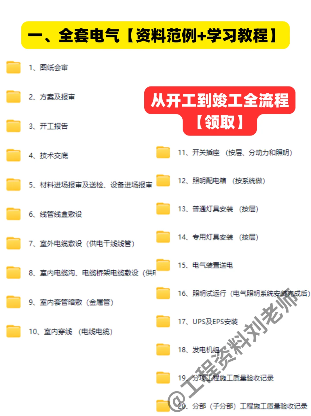电气资料员全套表格，自学教程+资料模板