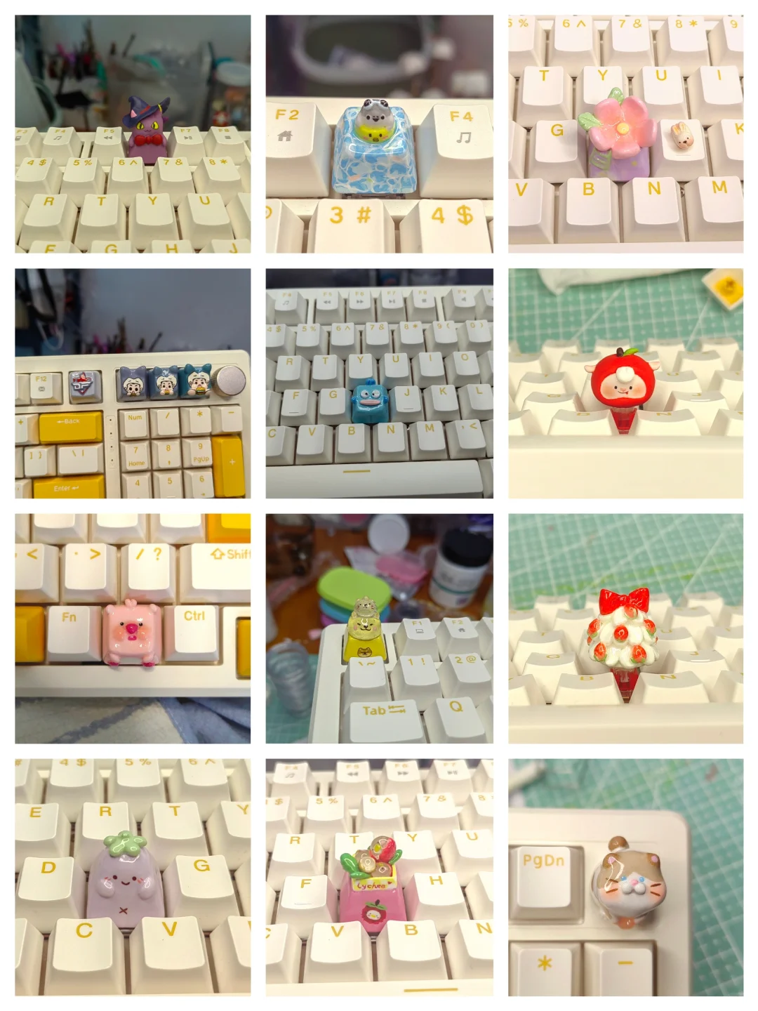 两包石塑粘土可以捏几个键帽？