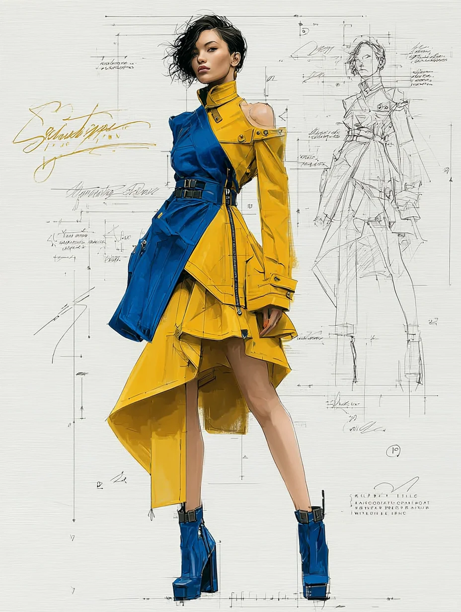 蓝黄撞色|未来拼色新主张