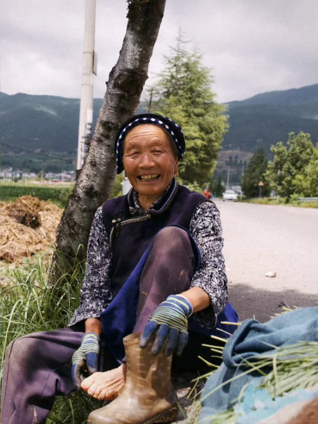 大理凤羽 在田地里劳作的奶奶们