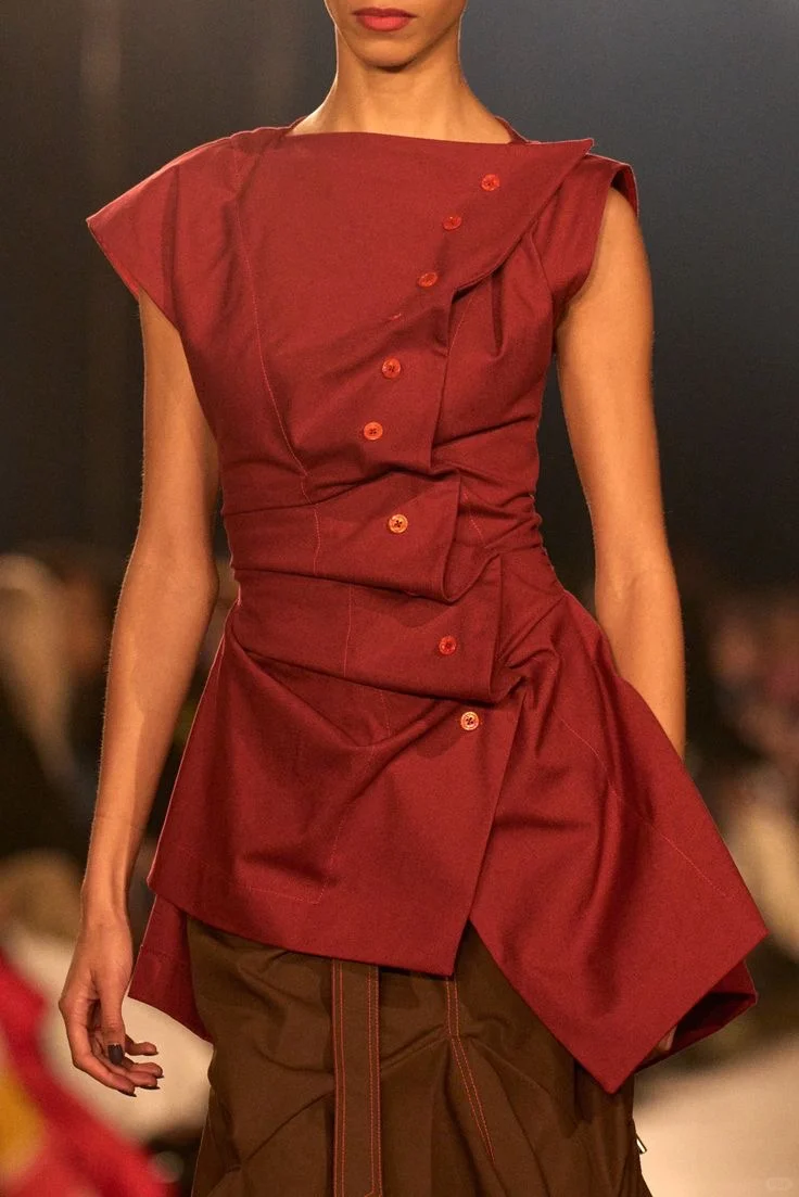 服装分享｜褶皱、纽扣