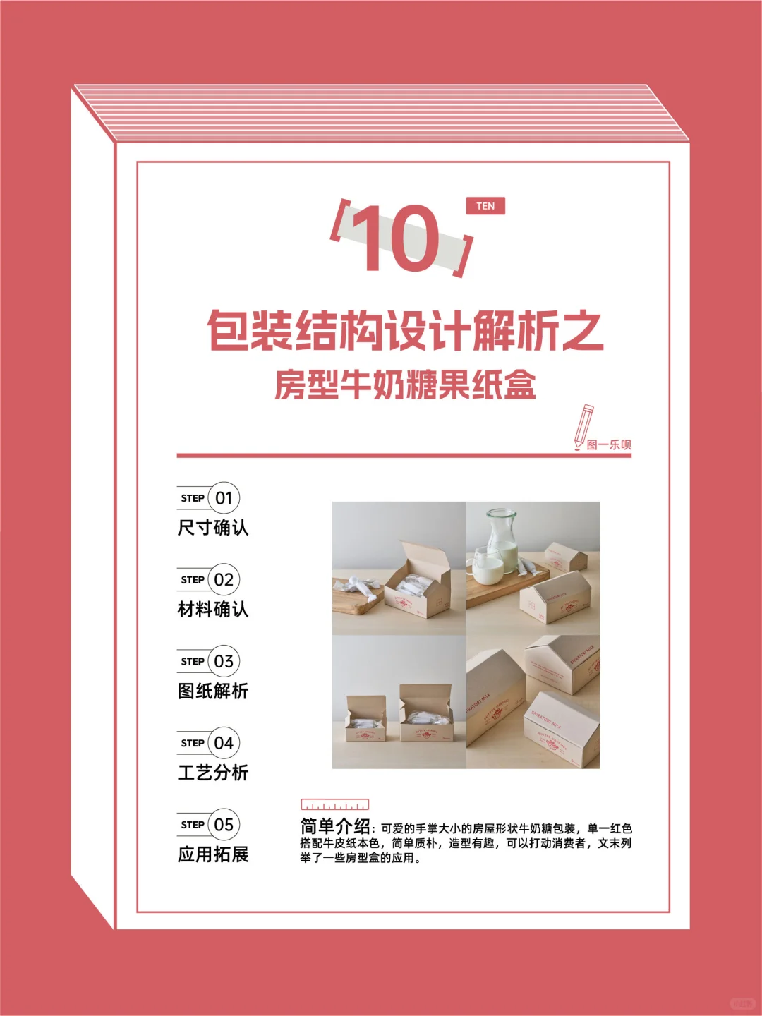 包装结构设计解析之房型牛奶糖果纸盒