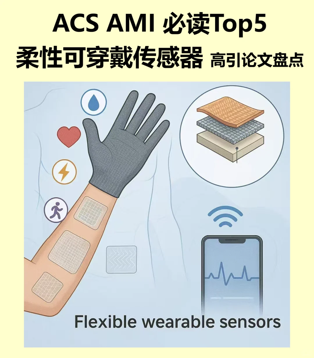 ACS AMI 必读Top5| 柔性可穿戴传感器