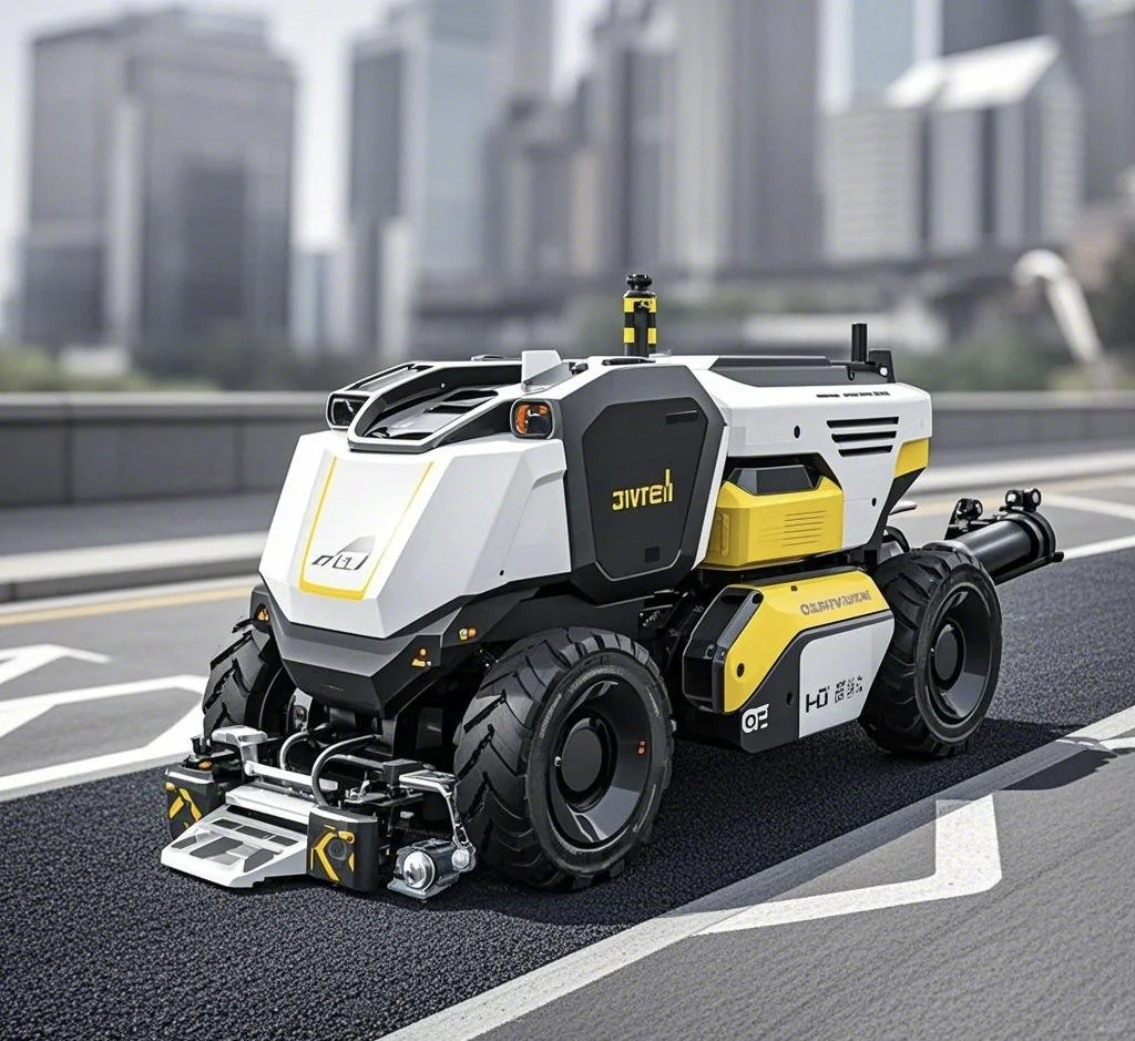 全自动道路养护设备:哪里不平填哪里！