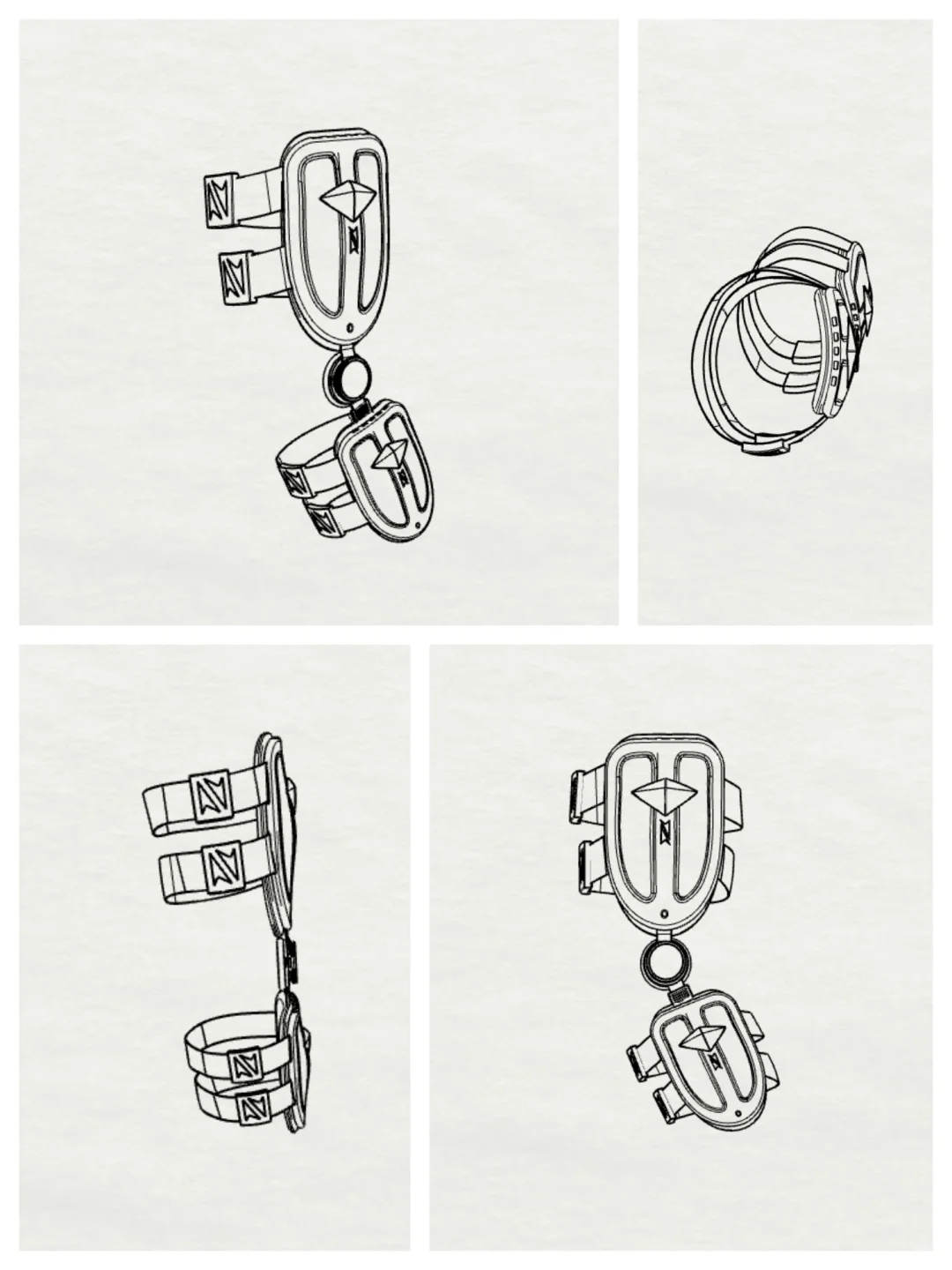 下肢矫正器设计医疗康复用品设计-犀牛建模