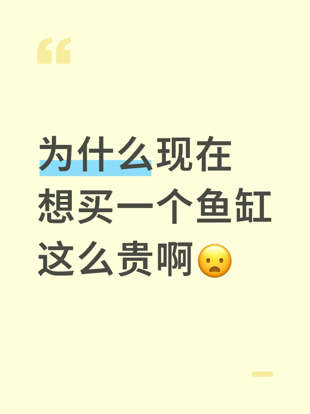 这鱼缸现在也太贵了吧