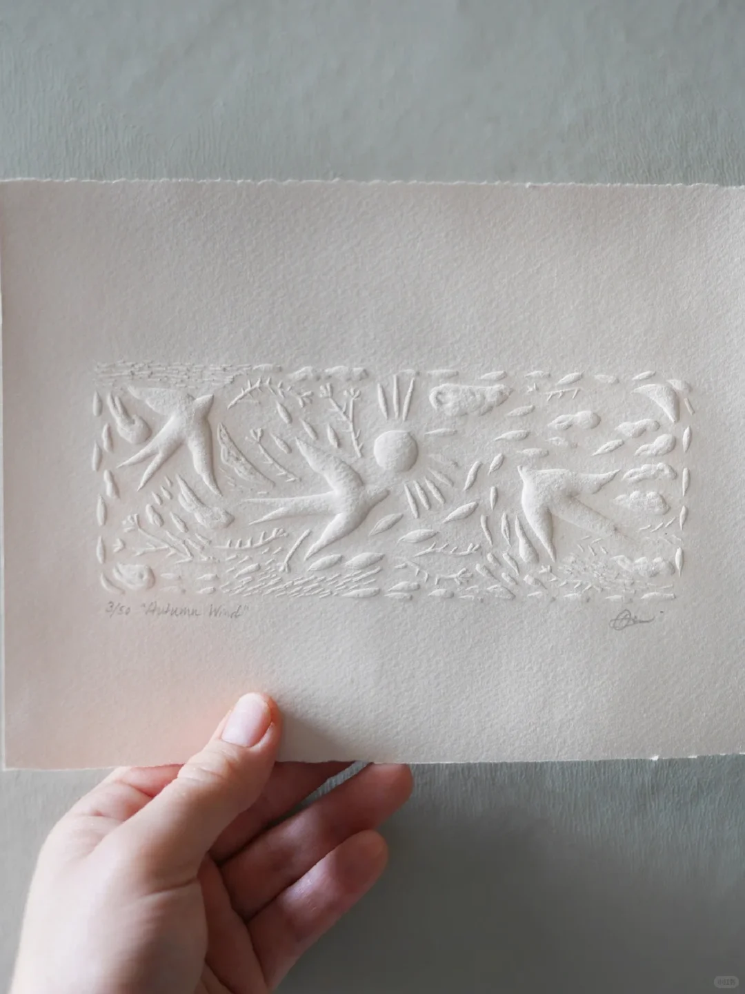 ?️‍?️ 无色压印凹凸版画太喜欢了！