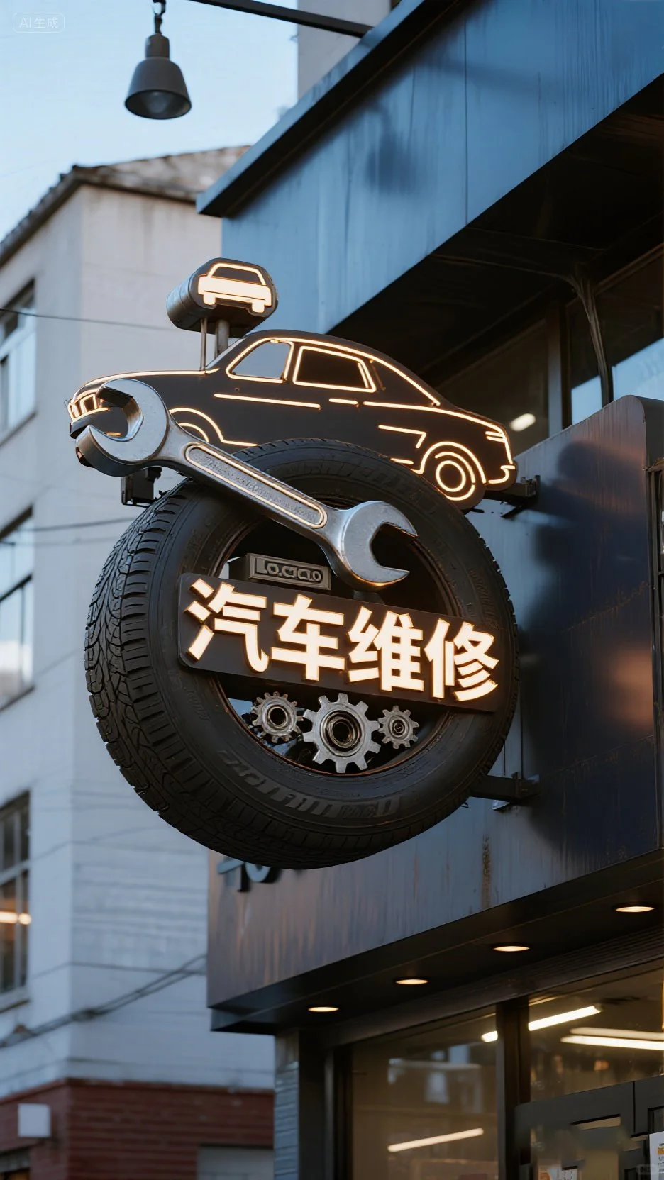 ?超吸睛汽修店门头,顾客看了都想进!