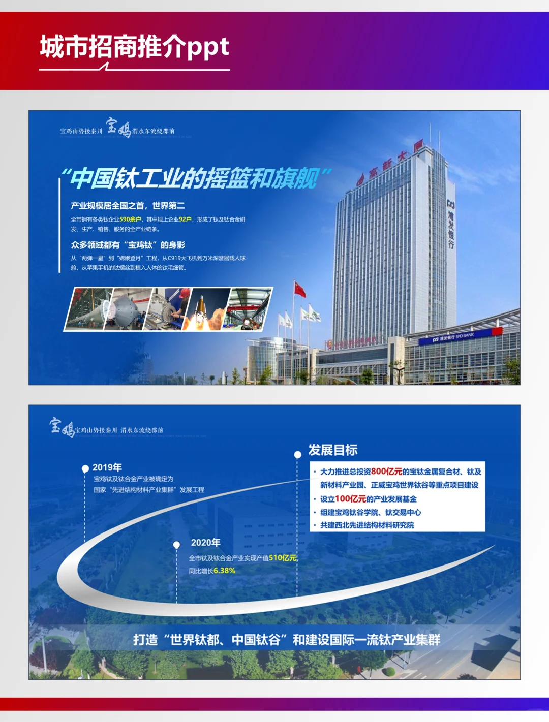 复盘100个城市宣传类PPT—陕西宝鸡城市推介