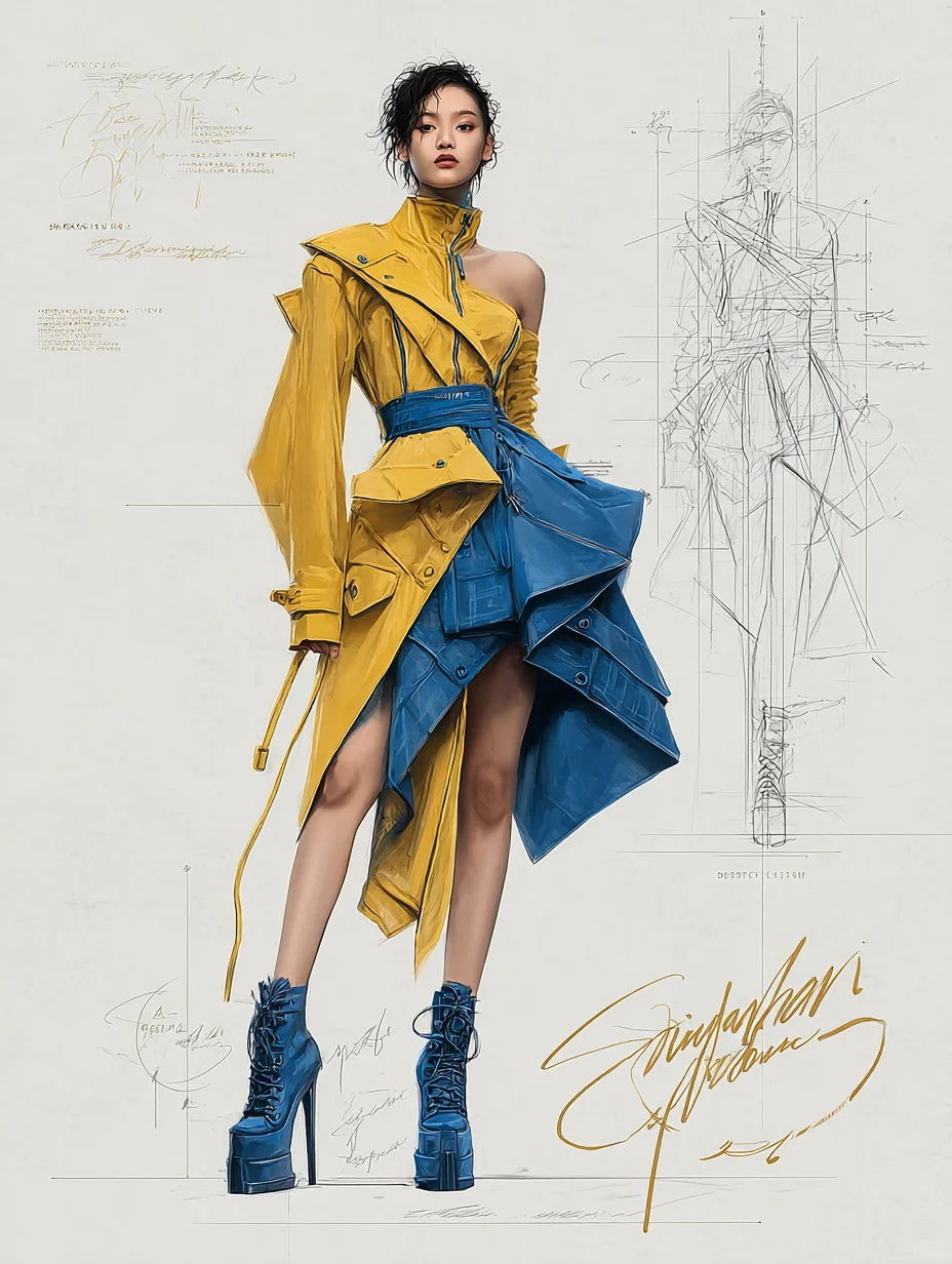 蓝黄撞色|未来拼色新主张