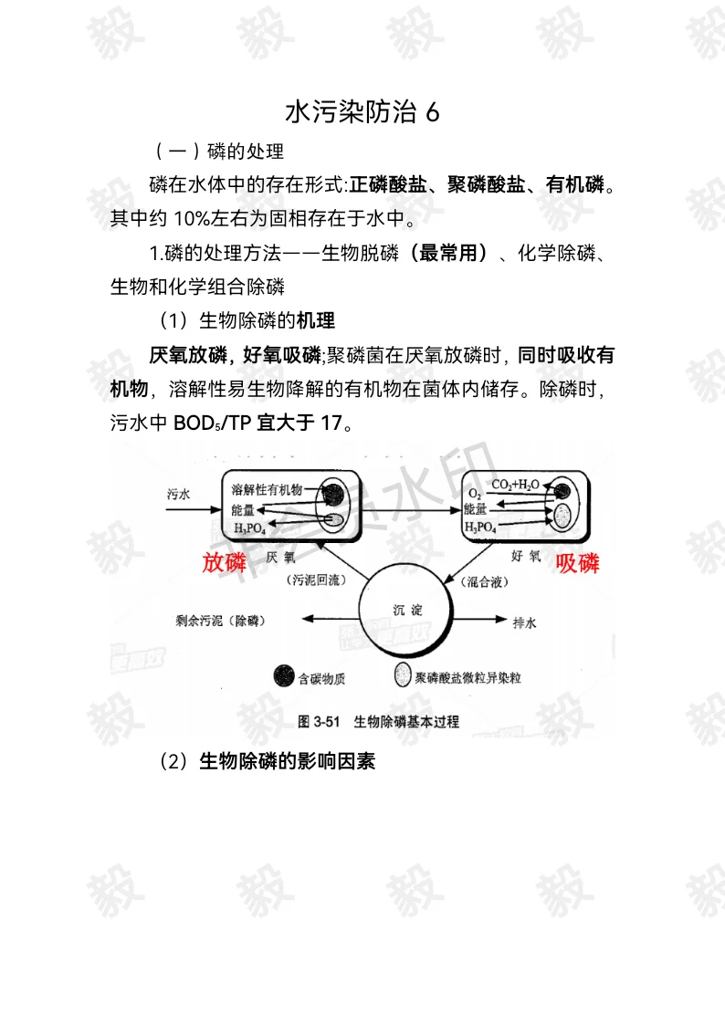 注环水污染防治6梳理-主要是生物除磷