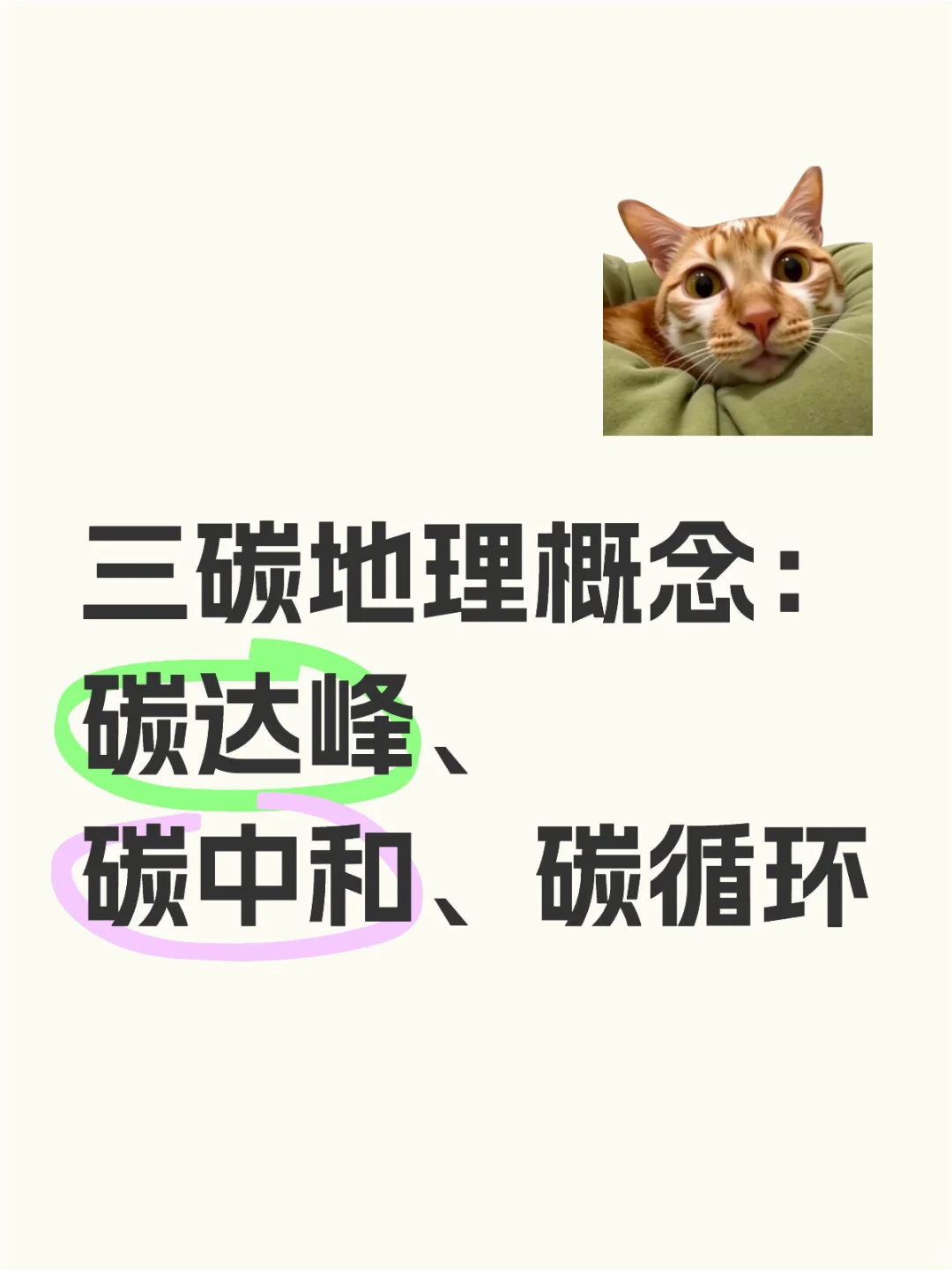 三碳地理概念。